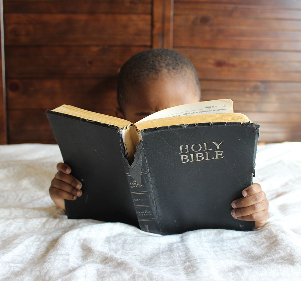 Boy with bible